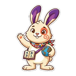 Yupo the rabbit waving